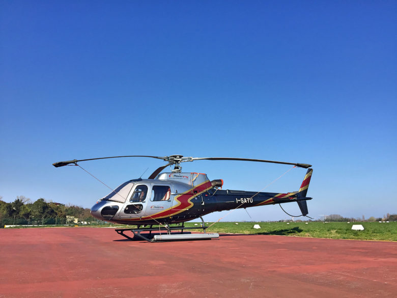 Helicopter charter in Italy.