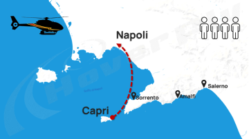 Volo privato in elicottero VIP | Capri - Napoli | Fino a 4 passeggeri