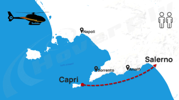 Private VIP Helicopter transfer | Capri - Salerno | 2 seats