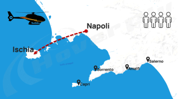 Volo privato in elicottero VIP | Napoli - Ischia | Fino a 4 passeggeri